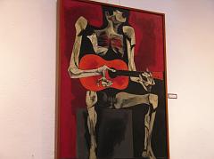 Ecuador Quito Guayasamin 2-05 Museo Guayasamin El Guitarrista Oswaldo Guayasamn lived at a workshop and beautiful museum in the residential neighborhood of Bellavista, befriending everyone from the Rockefellers to Fidel Castro during his long career. See 